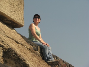 Sitting on top of the Pyramid of the Moon